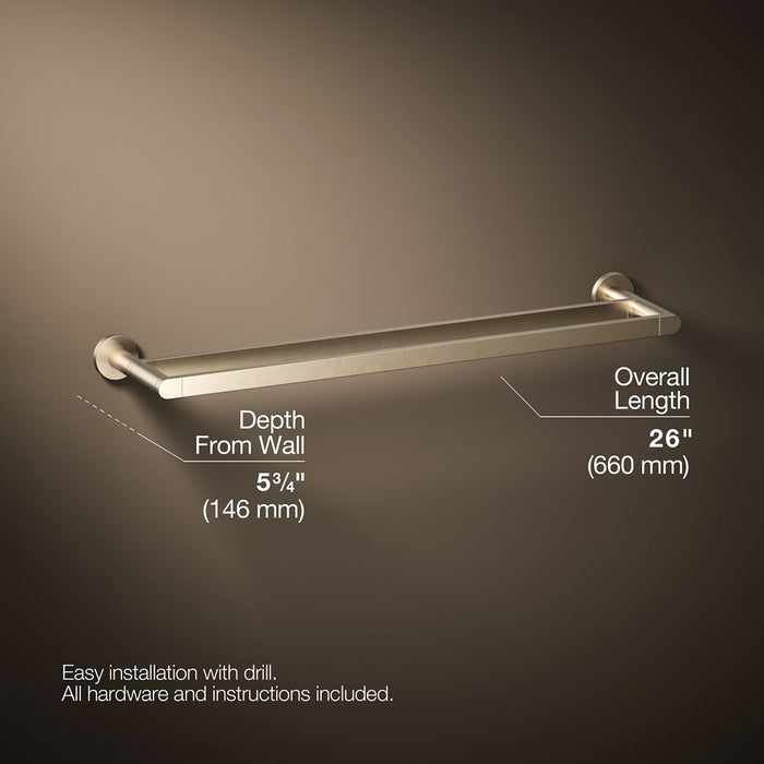 KOHLER K-73144 Composed 24" double towel bar
