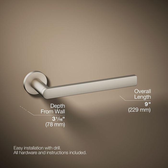 KOHLER K-73145 Composed Towel arm, vibrant brushed nickel - view 5