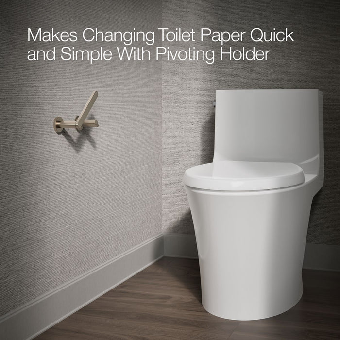 KOHLER K-73147 Composed Pivoting toilet paper holder, vibrant brushed bronze - view 5