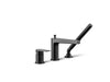 KOHLER K-74032-4 Taut Deck-mount bath faucet with handshower, matte black