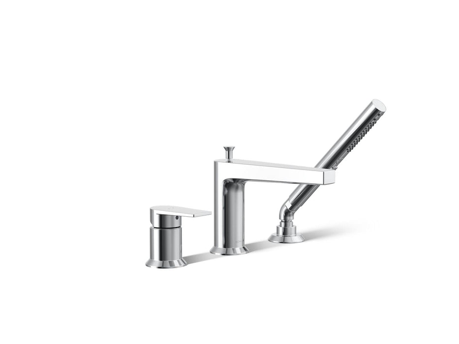 KOHLER K-74032-4 Taut Deck-mount bath faucet with handshower, polished chrome