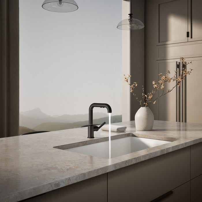 KOHLER K-7506 Purist Pull-out kitchen sink faucet with three-function sprayhead