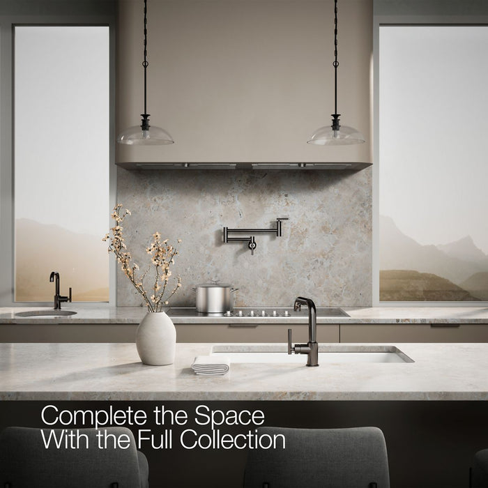 KOHLER K-7506 Purist Pull-out kitchen sink faucet with three-function sprayhead