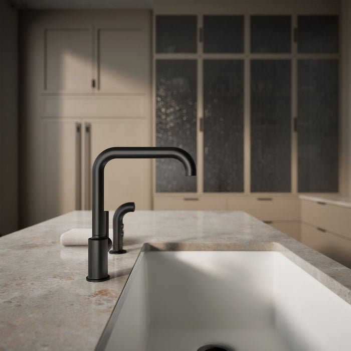 KOHLER K-7508 Purist Single-handle kitchen sink faucet with side sprayer