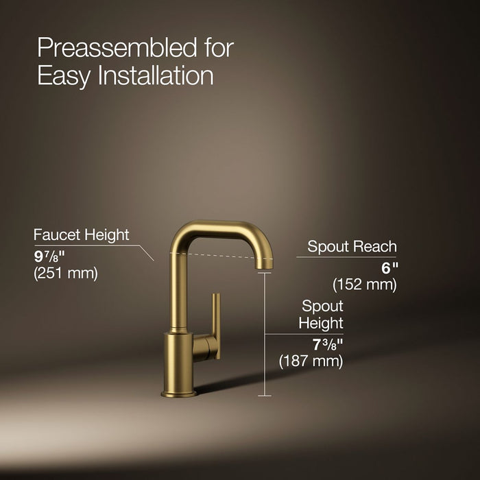 KOHLER K-7509 Purist Single-handle bar sink faucet