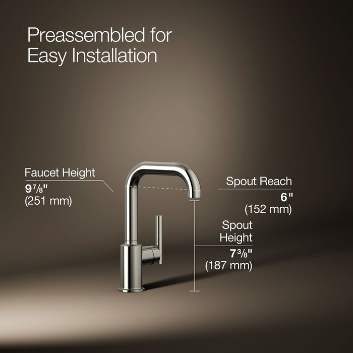 KOHLER K-7509 Purist Single-handle bar sink faucet