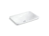 KOHLER K-75749-FP1 Sartorial 21" rectangular drop-in bathroom sink, no overflow, white sartorial paisley