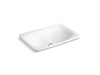 KOHLER K-75749-HD1 Sartorial 21" rectangular drop-in bathroom sink, no overflow, white sartorial herringbone