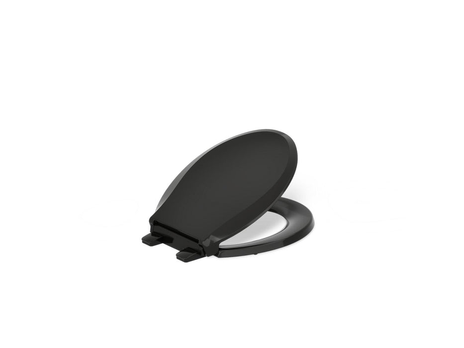 KOHLER K-75758-RL Cachet Nightlight ReadyLatch Quiet-Close round-front toilet seat, black black