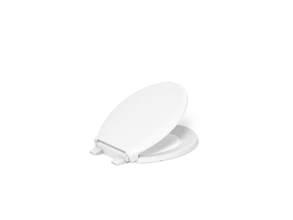 KOHLER K-75758-RL Cachet Nightlight ReadyLatch Quiet-Close round-front toilet seat, white
