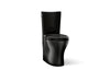 KOHLER K-75790 Persuade Two-piece elongated toilet with skirted trapway, dual-flush, black black