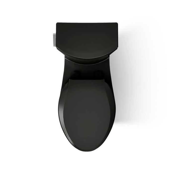 KOHLER K-75790 Persuade Two-piece elongated toilet with skirted trapway, dual-flush, black black - view 4