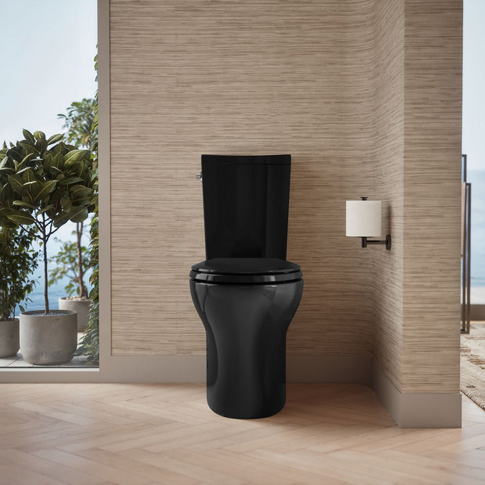 KOHLER K-75790 Persuade Two-piece elongated toilet with skirted trapway, dual-flush, black black - view 5