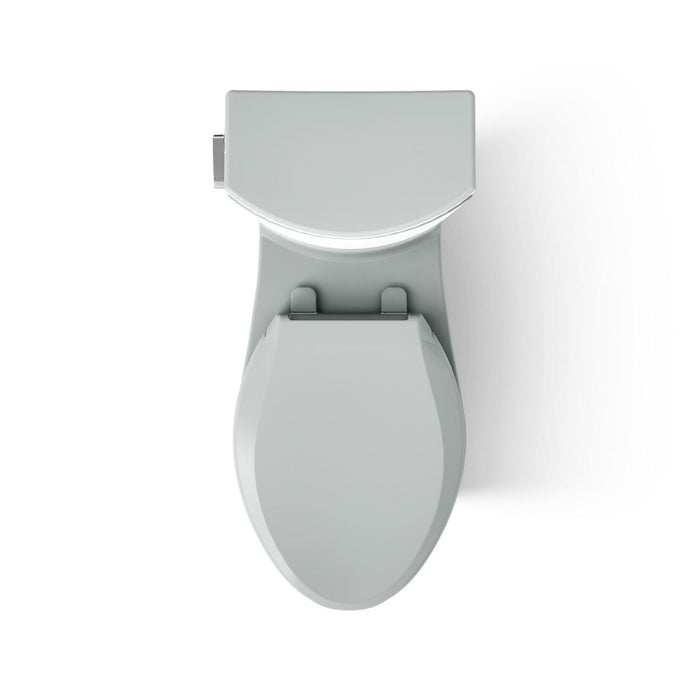KOHLER K-75790 Persuade Two-piece elongated toilet with skirted trapway, dual-flush, ice grey - view 4