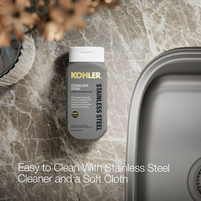 KOHLER K-75791-1 Verse 33" top-/undermount double-bowl kitchen sink, stainless steel - view 4