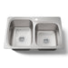 KOHLER K-75791-1 Verse 33" top-/undermount double-bowl kitchen sink, stainless steel - view 5