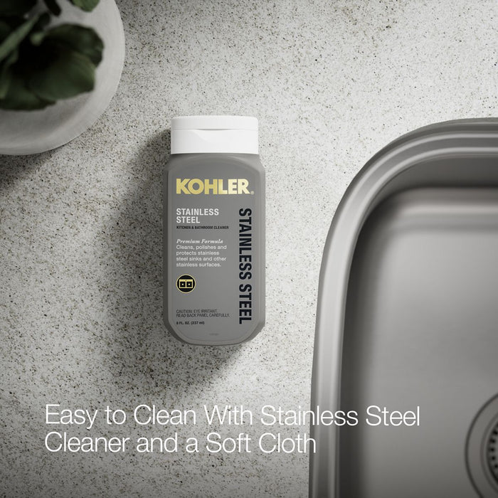 KOHLER K-75791-2PC All-In-One 33" top-/undermount double-bowl kitchen sink, stainless steel - view 4