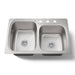 KOHLER K-75791-3 Verse 33" top-/undermount double-bowl kitchen sink, stainless steel