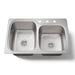 KOHLER K-75791-3 Verse 33" top-/undermount double-bowl kitchen sink, stainless steel - view 4