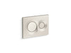KOHLER K-75890 Lynk Flush actuator plate for 2"x 4" in-wall tank and carrier system, vibrant brushed nickel