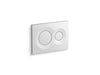 KOHLER K-75890 Lynk Flush actuator plate for 2"x 4" in-wall tank and carrier system, white