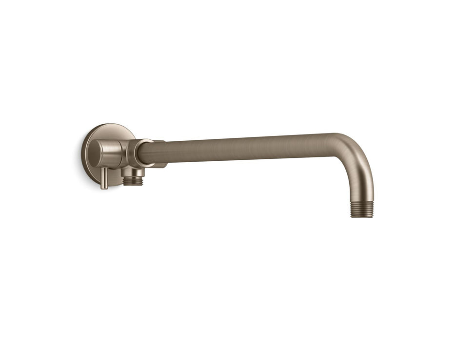 KOHLER K-76333 Wall-mount arm for rainhead/showerhead and handshower with 2-way diverter, vibrant brushed bronze