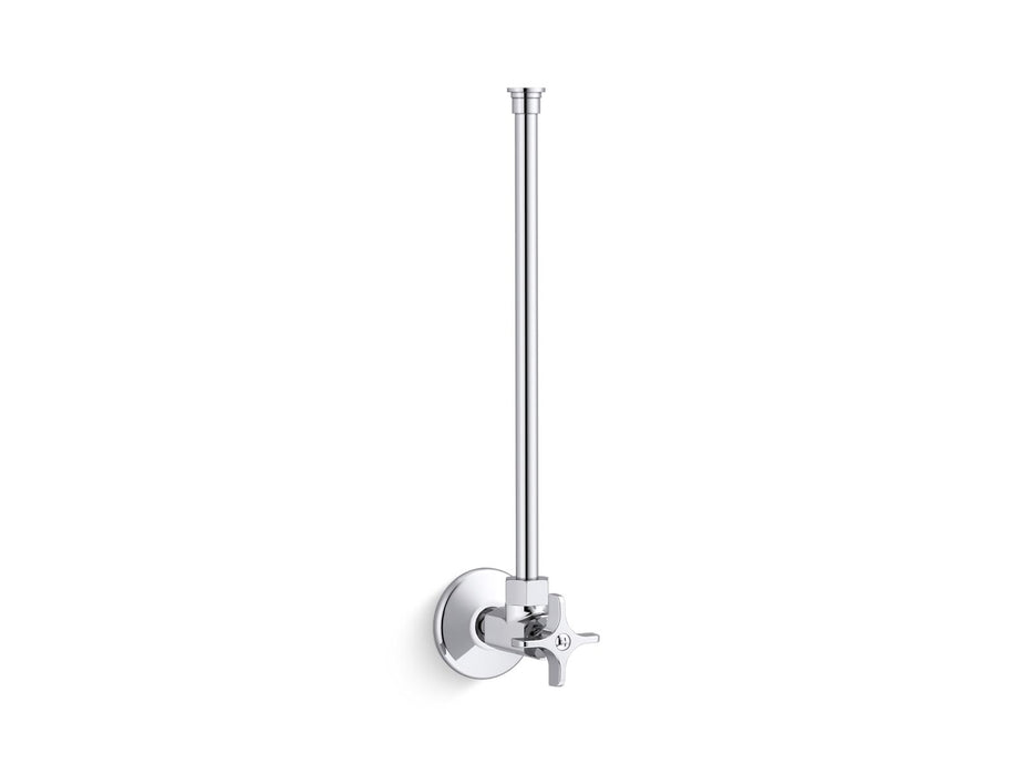 KOHLER K-7638 1/2" NPT angle supply with stop with cross handle and annealed vertical tube, polished chrome