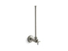 KOHLER K-7638 1/2" NPT angle supply with stop with cross handle and annealed vertical tube, vibrant brushed nickel