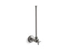 KOHLER K-7638 1/2" NPT angle supply with stop with cross handle and annealed vertical tube, vibrant titanium