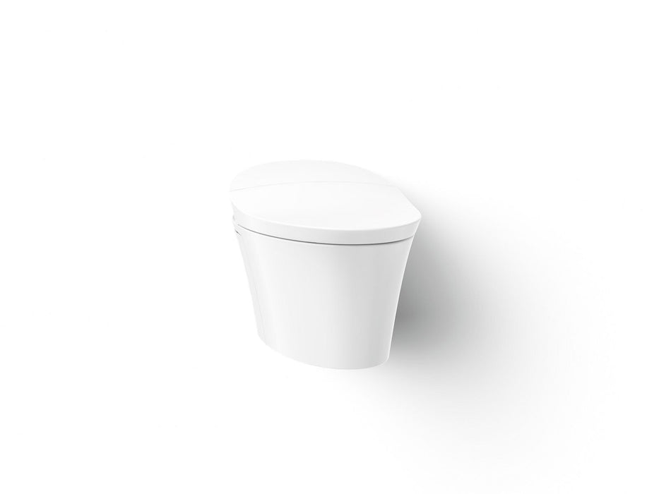 KOHLER K-76395-0 K-76395 Veil Wall-hung Compact Elongated Smart Toilet Bowl, Dual-flush, white