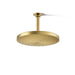 KOHLER K-76465-Y Awaken 10" single-function rainhead, 2.5 gpm, vibrant brushed moderne brass