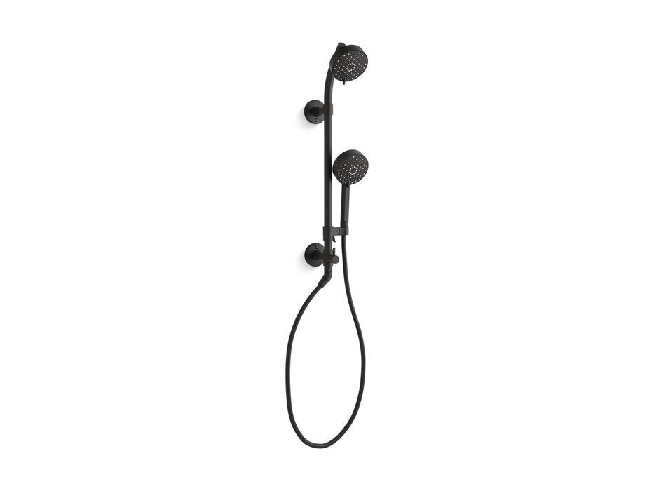 KOHLER K-76471-Y Awaken Artifacts HydroRail-S shower column kit, 2.5 gpm, matte black