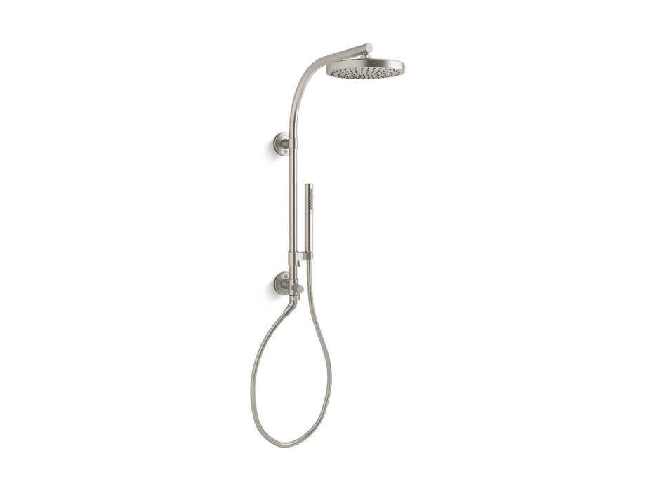 KOHLER K-76474 HydroRail-R Awaken Shift Ellipse Arch shower column kit with rainhead and 2.0 gpm handshower, vibrant...