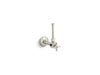 KOHLER K-7653 1/2" angle supply with stop, cross handle and rigid vertical tube, vibrant polished nickel
