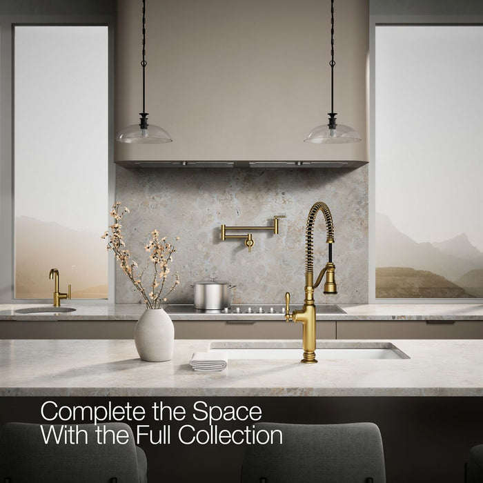 KOHLER K-77515 Tournant Semi-professional kitchen sink faucet with three-function sprayhead