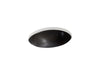 KOHLER K-77635 Caxton 19-1/4" oval undermount bathroom sink, no overflow, ebony pearl