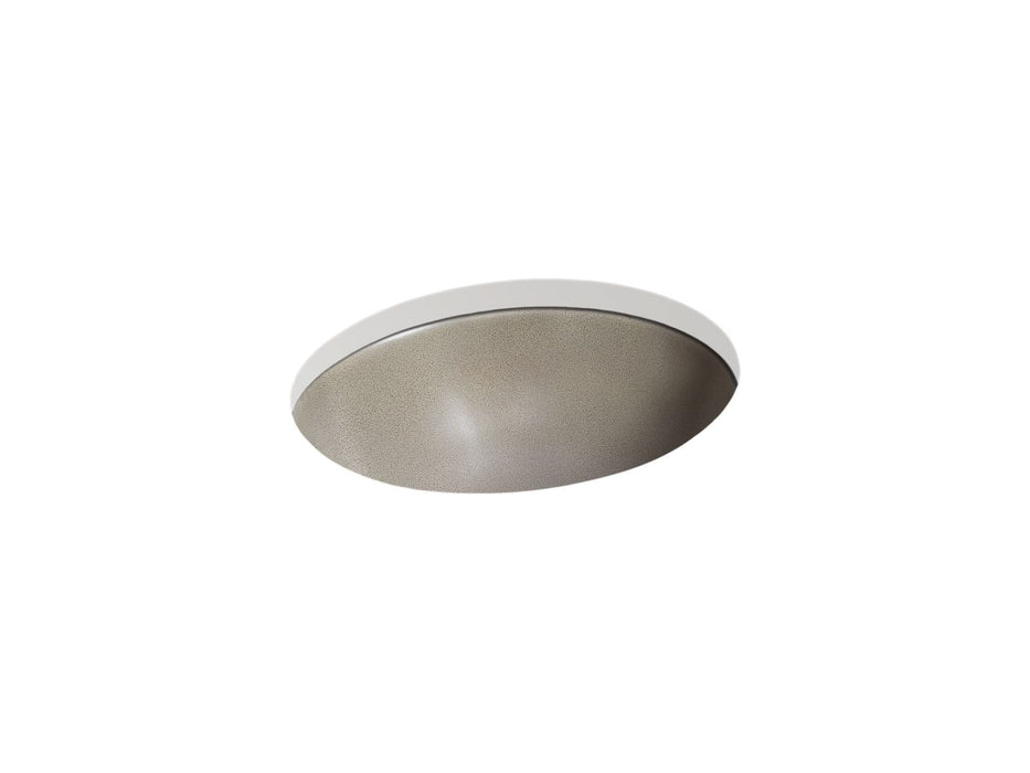KOHLER K-77635 Caxton 19-1/4" oval undermount bathroom sink, no overflow, oyster pearl