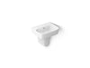 KOHLER K-77768-8 ModernLife 21-3/4" rectangular wall-mount bathroom sink, white