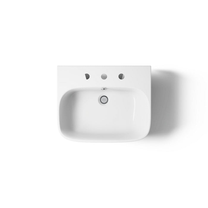 KOHLER K-77768-8 ModernLife 21-3/4" rectangular wall-mount bathroom sink, white - view 4