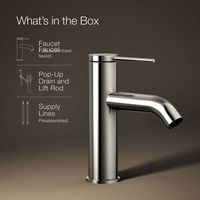 KOHLER K-77958-4A Components Single-handle bathroom sink faucet, 1.2 gpm