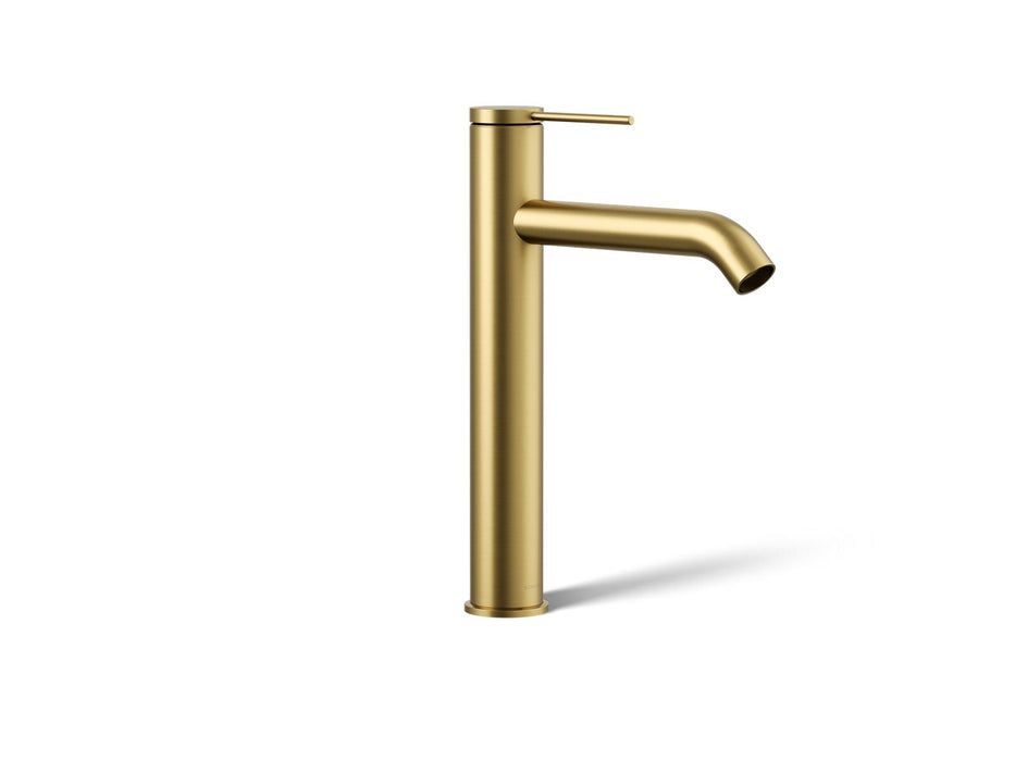 KOHLER K-77959-4A Components Tall single-handle bathroom sink faucet, 1.2 gpm, vibrant brushed moderne brass