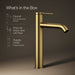 KOHLER K-77959-4A Components Tall single-handle bathroom sink faucet, 1.2 gpm, vibrant brushed moderne brass - view 5