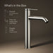 KOHLER K-77959-4A Components Tall single-handle bathroom sink faucet, 1.2 gpm, vibrant brushed nickel - view 5