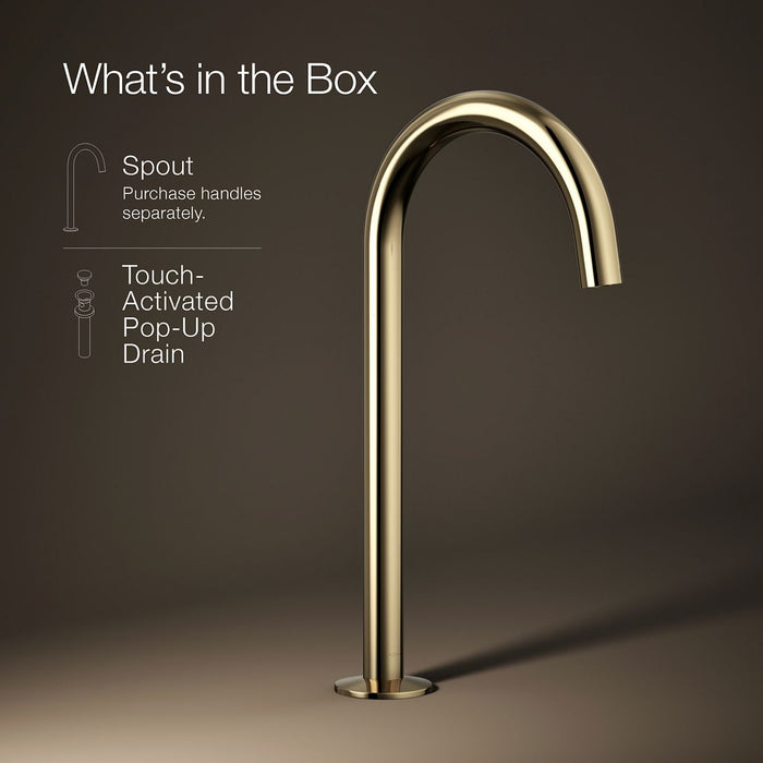KOHLER K-77965 Components Bathroom sink faucet spout with Tube design, 1.2 gpm