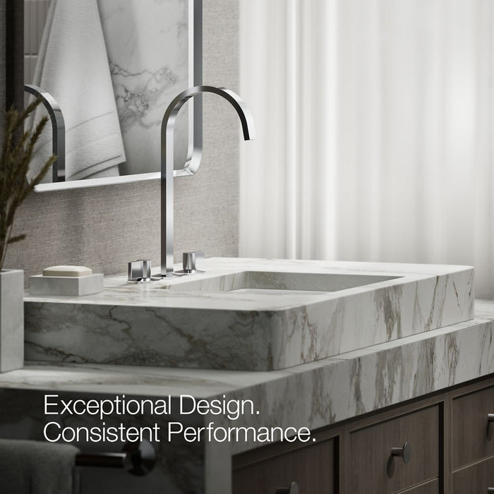 KOHLER K-77966 Components Bathroom sink faucet spout with Ribbon design, 1.2 gpm