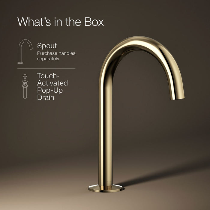 KOHLER K-77967 Components Bathroom sink faucet spout with Tube design, 1.2 gpm