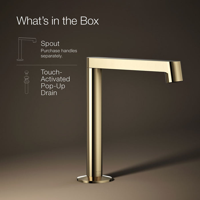 KOHLER K-77969 Components Bathroom sink faucet spout with Row design, 1.2 gpm