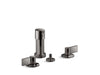 KOHLER K-77983-4 Components Widespread bidet faucet with Lever handles, vibrant titanium