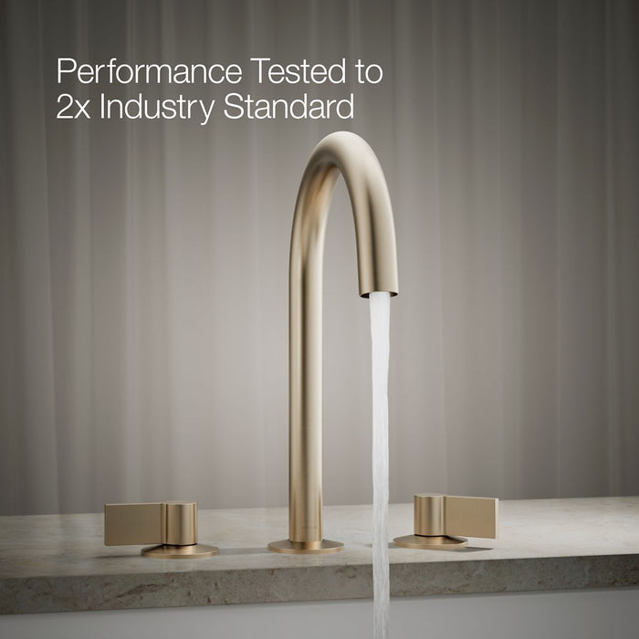 KOHLER K-77990-4 Components Deck-mount bath faucet handles with Lever design, vibrant brushed bronze - view 4