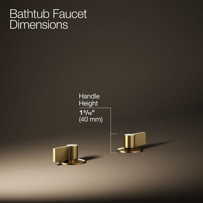KOHLER K-77990-4 Components Deck-mount bath faucet handles with Lever design
